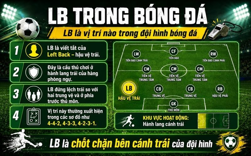 LB Là Vị Trí Nào Trong Bóng Đá? Vai Trò Của Left Back